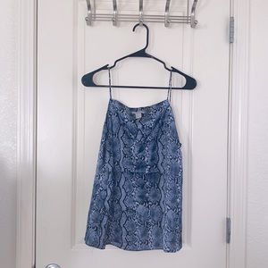 Silky Snake Print Tank